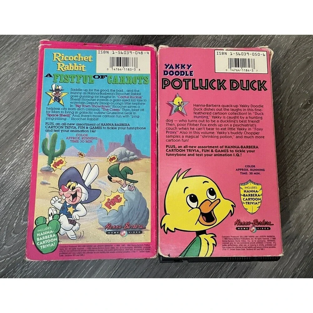 Yakky Doodle Duck Ricochet Rabbit A Fistful of Carrots Hanna Barbera Cartoon VHS - Picture 4 of 9